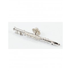 Pil miniatura pin flauta plateada
